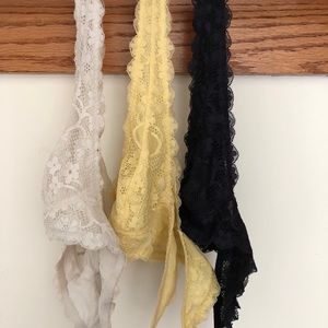 Set of 3 Free People Bralettes.